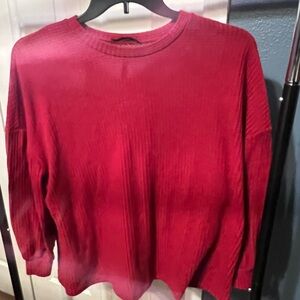 SHEIN long sleeve waffle knit top